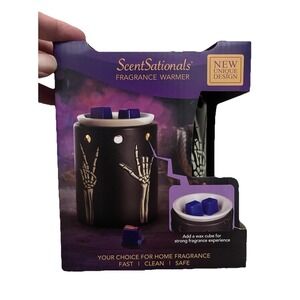 ScentSationals Skully Peace and Love‎ Skeleton Hand Design Fragrance Wax Warmer